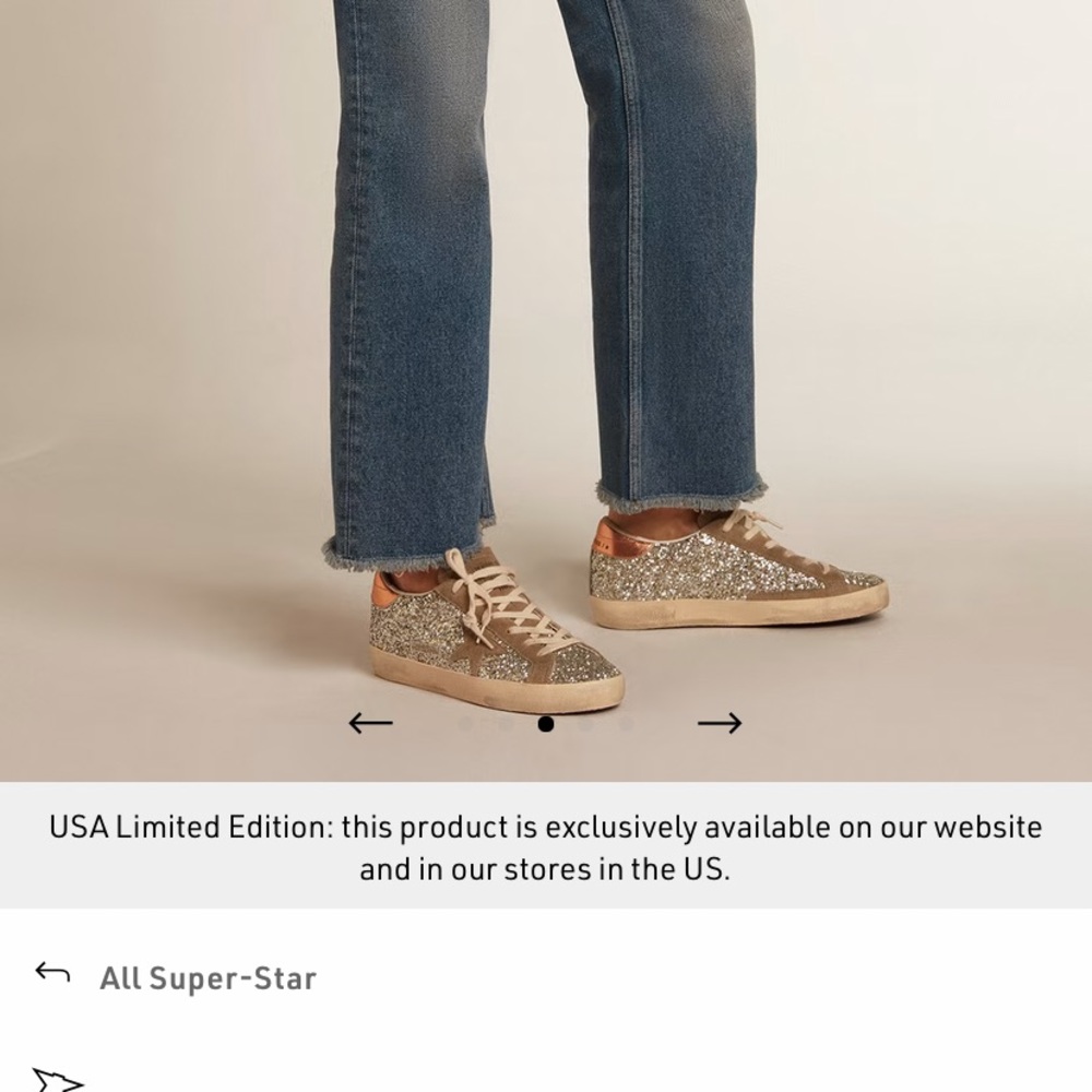 Golden Goose Super-star glitter size 35 like new